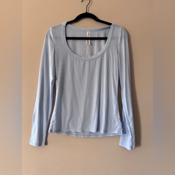 Anthropology Baby Blue Long Sleeve Top Size Small, Light Weight, EUC - Picture 1 of 8